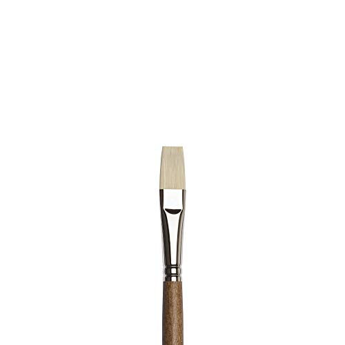 Winsor & Newton Artists' Oil Synthetic Brush, Flat #8 | Synthetic Flagged Bristles, Excellent Color Carrying Capacity, Handmade in England, For Oil Paint - style: Flat #8