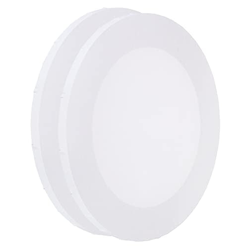 PATIKIL Paint Canvases Panel for Painting, 2 Pack 12x12 Inch Round Wood Frame Stretched Blank Art Board Panels for Acrylic, Oil, Tempera Painting, White - size: 12x12 Inch