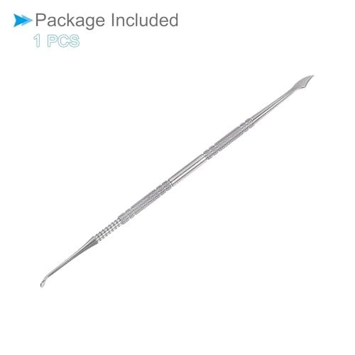CoCud Double Head Wax Carving Tool 7.28" Stainless Steel Non-Slip Handle Clay Sculpting Tool Spoon Spatula Silver Tone - (Applications: for Sculpture Art Crafts DIY), 1-Pieces