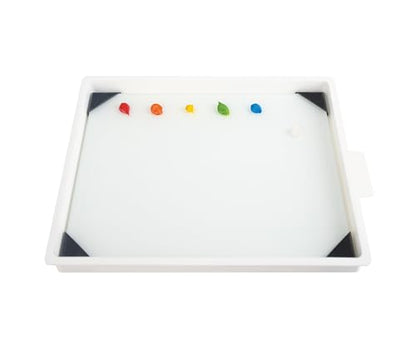 New Wave POSH Glass Paint Palette & Masterson Sta-Wet Handy Palette 6.75"x8.4" Set - Tempered Glass Palette for Painting & Airtight Sta-Wet Palette to Keep Paint Fresh - Made in USA (White) - color: White