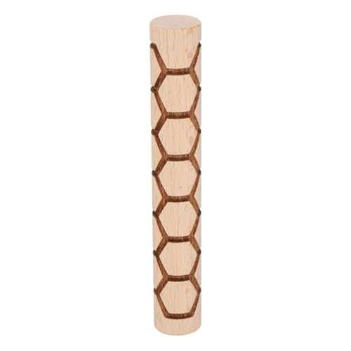 HARFINGTON Wood Clay Roller 4" Hexagon Pattern Rolling Pins Wood Rollers Pottery Tools Wood Grain Texture Rollers for Clay Baking Dough Playdough DIY - style: Hexagon