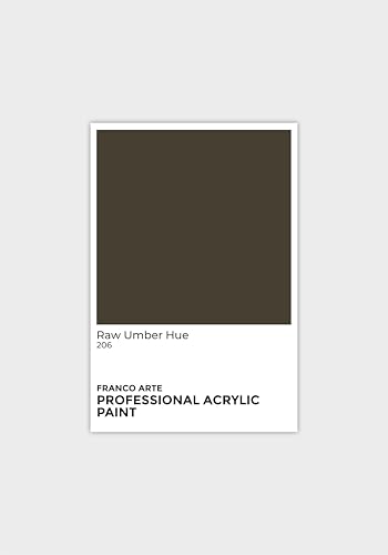 Professional Acrylic Paint – Premium Water-Based, Quick-Drying Acrylics for Artists & Crafters, Non-Toxic Rich Pigment, Multi-Surface Paint for Canvas, Wood, Paper, Ceramic & Indoor Projects Raw Umber Hue 3,38 U.S fl oz - color: Raw Umber Hue