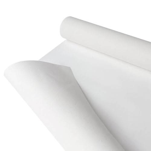 35.43in ×19.69ft Double Primed Cotton Canvas,Large Canvas Roll for Painting | White Unstretched Artist Painting Backdrop for Oil, Acrylic Painting, and Gouache