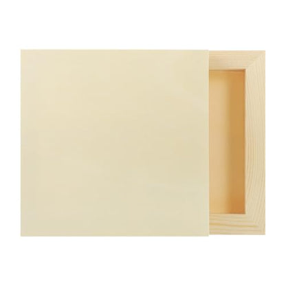 MECCANIXITY 6 Pack Wood Canvas Boards, 5x5 Inch Art Canvases Square Unfinished Wood Panel for Painting, Crafts, DIY Projects, Pouring Art - size: 5x5 Inch