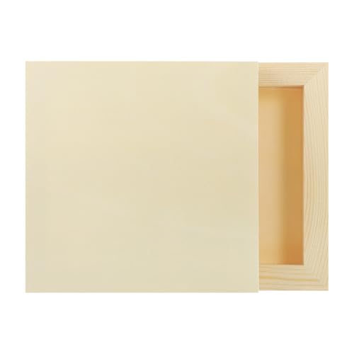 MECCANIXITY 6 Pack Wood Canvas Boards, 5x5 Inch Art Canvases Square Unfinished Wood Panel for Painting, Crafts, DIY Projects, Pouring Art - size: 5x5 Inch