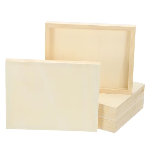 PATIKIL 9 x 12 Inch Wood Canvas Panels, 8pcs Unfinished Wooden Frame Square Art Board for Crafts Oil Paint Pouring Acrylics Painting DIY - size: 9 x 12 Inch