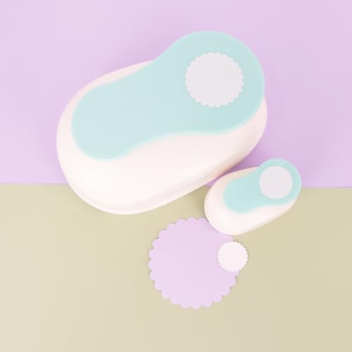 Craftelier - Scalloped Circle Punch 2" (5 cm) Diameter | Hole puncher, scrapbooking and crafts projects, lever punch, for paper and cardstock, size 4.33 x 3.14 x 2.75 in - size: Pack of 1: 2" Diameter