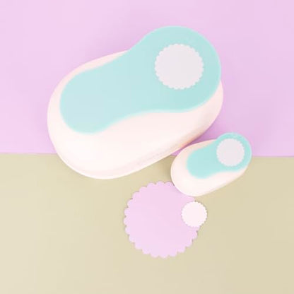 Craftelier - Scalloped Circle Punch 2" (5 cm) Diameter | Hole puncher, scrapbooking and crafts projects, lever punch, for paper and cardstock, size 4.33 x 3.14 x 2.75 in - size: Pack of 1: 2" Diameter
