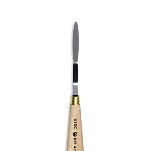 AIT Art Select Painting Knives, Set of 5, Made in Italy, Assorted Trowel Shapes, Carbon Steel Blades with Comfortable Wooden Handles Provide Flexibility and Durability for Easy Paint Spreadability