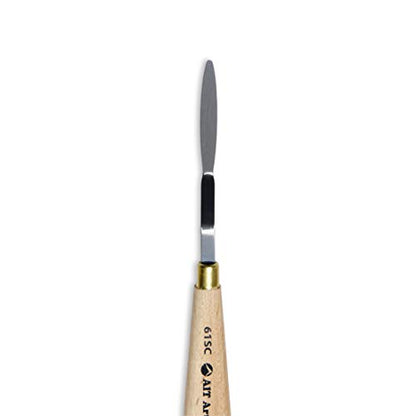 AIT Art Select Painting Knives, Set of 5, Made in Italy, Assorted Trowel Shapes, Carbon Steel Blades with Comfortable Wooden Handles Provide Flexibility and Durability for Easy Paint Spreadability
