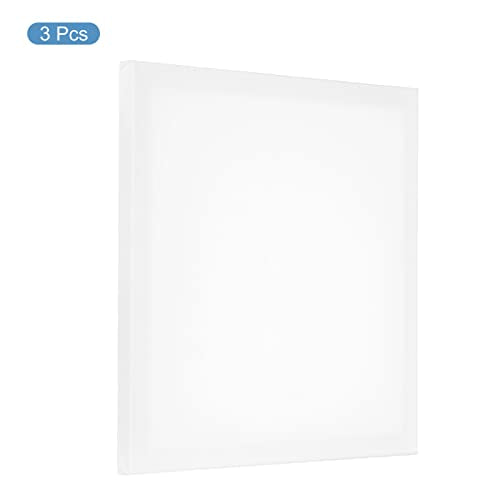 PATIKIL Paint Canvases Panel for Painting, 3 Pack 12x12 Inch Square Wood Frame Stretched Blank Art Board Panels for Acrylic, Oil, Tempera Painting, White - size: 12x12 Inch