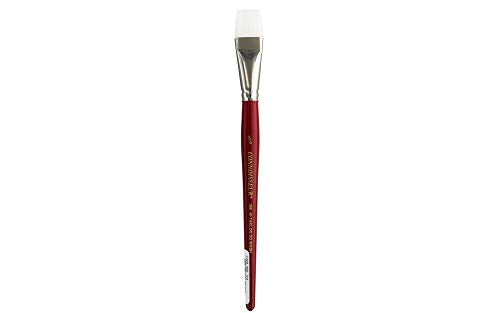 Connoisseur White Taklon All Media, 3/4-Inch Square - size: 3/4-inch, style: Square Wash