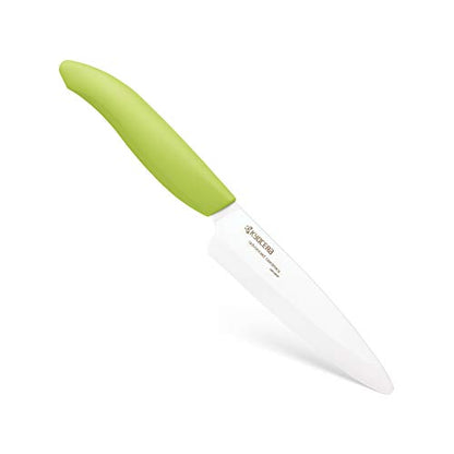 KYOCERA Revolution 2-Pc Ceramic Knife Set: 5.5” Santoku & 4.5” Utility | KYOCERA Revolution Ceramic Knife Duo: 5.5” Santoku & 4.5” Utility Blades for Precise Slicing, Trimming, and Daily Meal Prep - color: White/Green