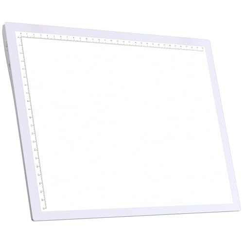 Golspark Light Board A4 Rechargeable LED Tracing Pad Dimmable Light Box | Tracing Light Board with Level 5 Brightness, White Light Board for Diamond Painting Weeding Vinyl