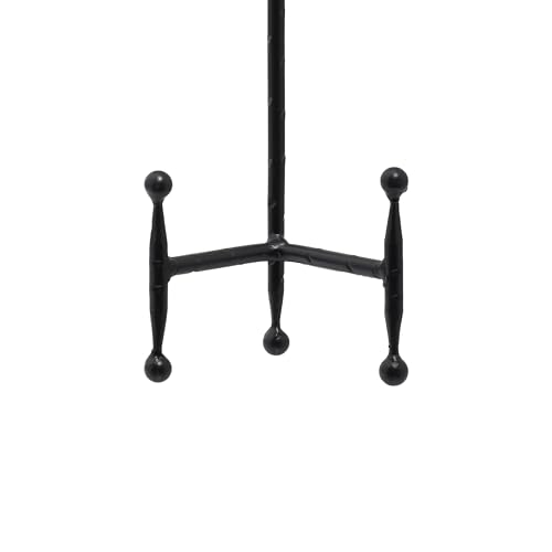 Deco 79 Metal Display Easel Tabletop Easel with Ball Details, Set of 3 Display Stand 12", 10", 8"H, Black - color: Black