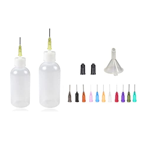 SKYPRO 37 Pcs Dispensers Applicator Bottles and Syringe Set, 30/50ml Dispensing Bottles With Funnel And Dispensing Needles for DIY Quilling, Acrylic Painting, Oiler Bottle, Craft, Artwork Hobbies… - size: Set 20