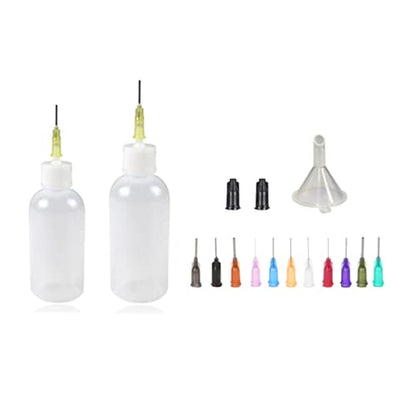 SKYPRO 37 Pcs Dispensers Applicator Bottles and Syringe Set, 30/50ml Dispensing Bottles With Funnel And Dispensing Needles for DIY Quilling, Acrylic Painting, Oiler Bottle, Craft, Artwork Hobbies… - size: Set 20