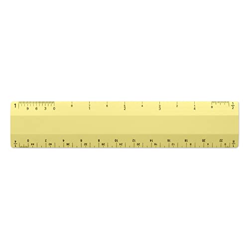 Alumicolor Architect 6 inch Ruler Scale w/ 4 Bevel Design for Drawing, Drafting & Engineering, Calibrations Divided by (1/8, 1/4), (1/2, 1), (3/8, 3/4), (3, 11/2), Gold - color: Gold