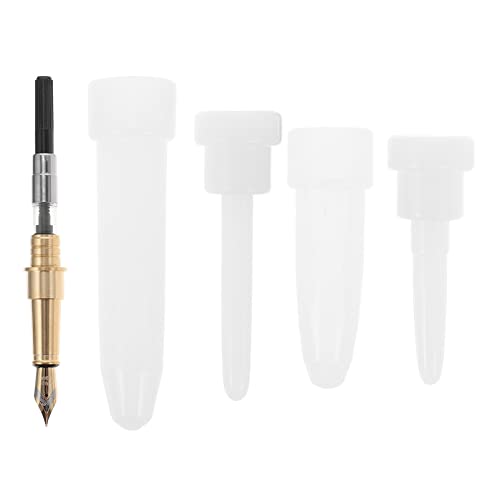 EXCEART Fountain Pen Mold Set Silicone Pen Mold for Epoxy Resin DIY 4-piece Casting Kit with Brass Nib and Ink for Calligraphy Fountain Making 3.93 X 0.98 X 0.98 in