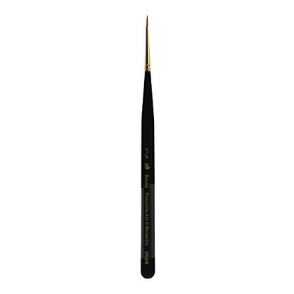 Princeton Mini-Detailer Round Brush, Synthetic, Short Handle, Size 3/0 inch, 1 Count - color: Black, size: 3/0