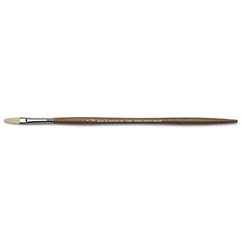 Winsor & Newton Artists' Oil Synthetic Brush, Filbert #4 | Synthetic Flagged Bristles, Excellent Color Carrying Capacity, Handmade in England, For Oil Paint - style: Filbert #4