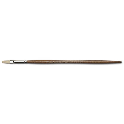 Winsor & Newton Artists' Oil Synthetic Brush, Filbert #4 | Synthetic Flagged Bristles, Excellent Color Carrying Capacity, Handmade in England, For Oil Paint - style: Filbert #4