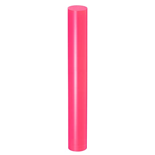 HARFINGTON Acrylic Clay Roller 8 Inch x 1 Inch Solid Non-Stick Plastic Round Tube Roller Polymer Clay Rod Fondant Rolling Pin for Shaping, Sculpting, Modeling DIY Crafts, Rose Red - color: Rose Red, size: 8 Inch x 1 Inch