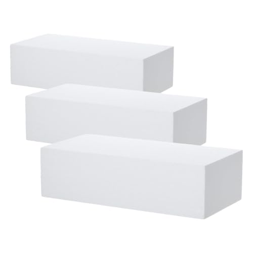 Crafare Large Craft Foam Block 14x7x4inch Foam Blocks Polystyrene Foam Brick for Household Arts School Projects Sculptures Floral Arrangements Modeling and Centerpieces (Pack of 3) - size: 14x7x4inch 1pcs (Pack of 3)