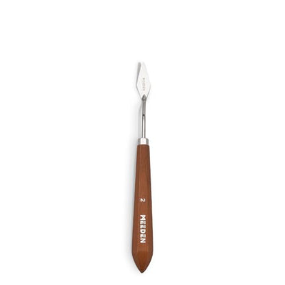 MEEDEN Artist Palette Painting Knife: 8.11" Flexible Stainless Steel Art Pallet Scraper Knife with Wood Handle for Oil, Acrylic, Color Mixing, #2 - style: #2