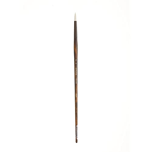 Seneca Artist Brushes by Willow Wolfe, Professional Synthetic Bristle Paint Brush for Acrylic, Oil and Water Mixable Oil, Series 1700, 4 Round - size: 4