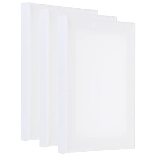 PATIKIL Paint Canvases Panel for Painting, 3 Pack 5x7 Inch Rectangle Wood Frame Stretched Blank Art Board Panels for Acrylic, Oil, Tempera Painting, White - size: 5x7 Inch