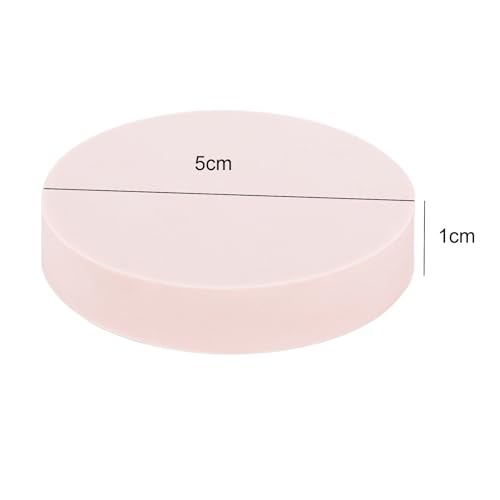 6 Pieces Round Blank Rubber Stamp Carving Blocks Stamp Making Block Crafts Rubber Stamps for Stamps Making, DIY Crafting, Scrapbook, Soft and Easy to Carve, Pink