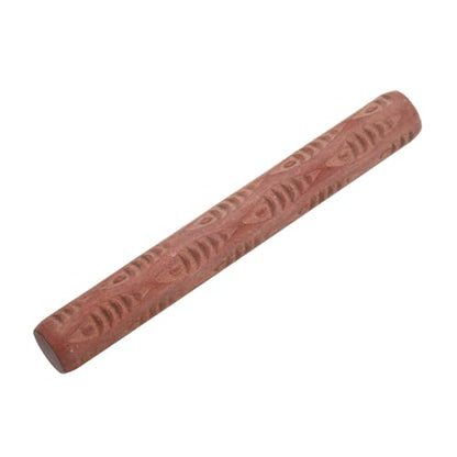 HARFINGTON Wood Clay Roller Pattern Modeling 4.7 Inch Beech Wood Hand Rollers Wooden Pottery Tools Fish Texture Rollers for Clay Baking Playdough DIY - style: Fish