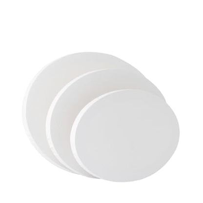 TRANSON 3 Sizes Oval Shaped Stretched Canvas Primed Ready for Painting - size: Oval 3PCS