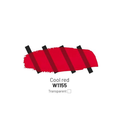 Acrylic Inks for Artists - Cool Red Acrylic Ink, 3.38 Fl Oz (100 ml) | Highly Concentrated, Multifunctional Liquid Acrylic Paint - color: Cool Red