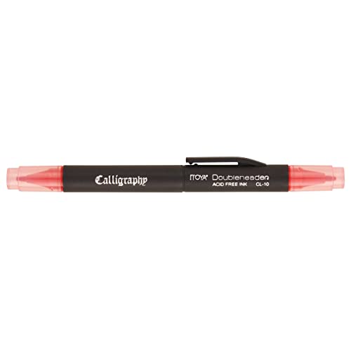 ProFolio by Itoya, Double Header Calligraphy Marker, 1.5mm and 3mm Chisel Tips - Red - color: Red