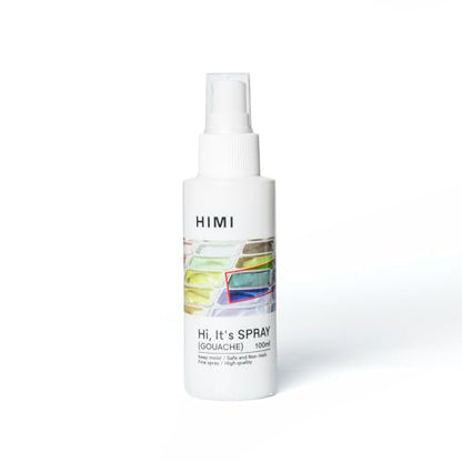 HIMI Gouache Wetting Spray 100ml (3.38 oz), Moisturizing Palette Spray for Gouache Paint, Reactivates Dry Pigments, Professional Art Supplies & Gift for Artists and Hobbyists - size: 3.38 Fl Oz (Pack of 1)