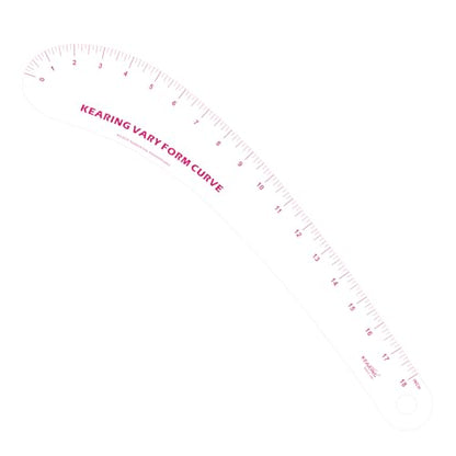 KEARING 18" French Curve Ruler - Clear Plastic Sewing Pattern Making Tool - style: 6218(18")