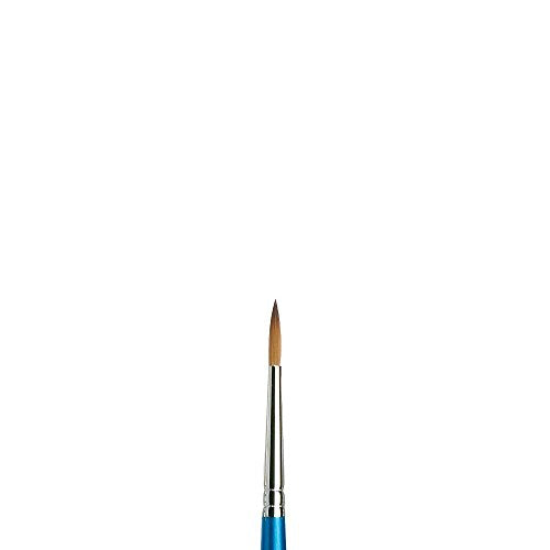 Winsor & Newton Cotman Water Colour Series 111 Short Handle Synthetic Brush, SH #4 Blue | Synthetic, Short Handle, Nickel Plated Brass Ferrule, Easy Cleaning, Blend of Thick & Thin Fibers - size: SH #4, style: Series 111 Round