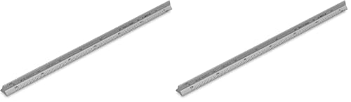 Alumicolor Aluminum Architect Metric Pocket Scale, 15CM, Silver (Pack of 2) - color: Silver, size: 1 Count (Pack of 2), style: Architecht METRIC