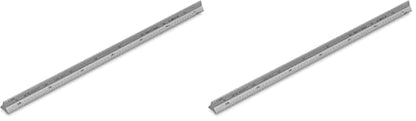 Alumicolor Aluminum Architect Metric Pocket Scale, 15CM, Silver (Pack of 2) - color: Silver, size: 1 Count (Pack of 2), style: Architecht METRIC