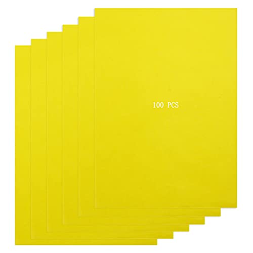 100 Pcs Carbon Transfer Paper Tracing Paper 11.7"×8.3" for Transfer Pattern on Wood, Paper, Canvas (Yellow)