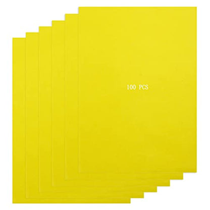 100 Pcs Carbon Transfer Paper Tracing Paper 11.7"×8.3" for Transfer Pattern on Wood, Paper, Canvas (Yellow)