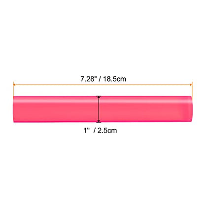 HARFINGTON Acrylic Clay Roller 7.28 Inch x 1 Inch Solid Non-Stick Plastic Round Tube Roller Polymer Clay Rod Fondant Rolling Pin for Shaping, Sculpting, Modeling DIY Crafts, Rose Red - color: Rose Red, size: 7.28 Inch x 1 Inch