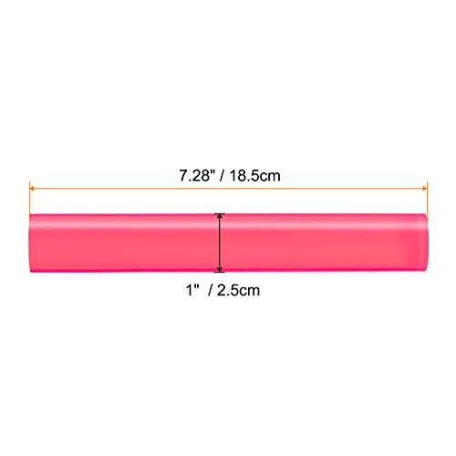 HARFINGTON Acrylic Clay Roller 7.28 Inch x 1 Inch Solid Non-Stick Plastic Round Tube Roller Polymer Clay Rod Fondant Rolling Pin for Shaping, Sculpting, Modeling DIY Crafts, Rose Red - color: Rose Red, size: 7.28 Inch x 1 Inch