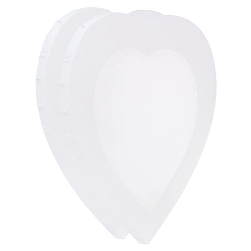 PATIKIL Paint Canvases Panel for Painting, 2 Pack 12x12 Inch Heart Shape Wood Frame Stretched Blank Art Board Panels for Acrylic, Oil, Tempera Painting, White - size: 12x12 Inch