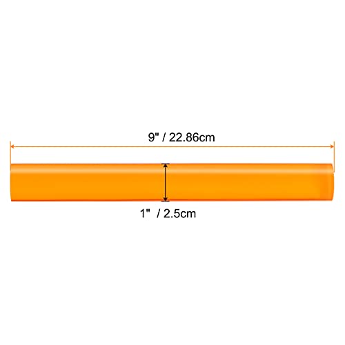 HARFINGTON Acrylic Clay Roller 9 Inch x 1 Inch Solid Non-Stick Plastic Round Tube Roller Polymer Clay Rod Fondant Rolling Pin for Shaping, Sculpting, Modeling DIY Crafts, Orange - color: Orange, size: 9 Inch x 1 Inch