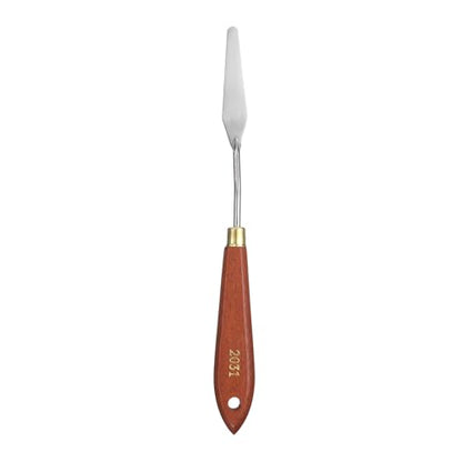 HARFINGTON Palette Knife Painting Tool 2.56" x 0.59" Stainless Steel Teardrop Blade 8.46" Length Spatula Painting Pallet Knives with Hole Beech Wood Handle for Oil Acrylic Canvas, Red/Silver - size: 8.46" x 0.59" x 2.56"