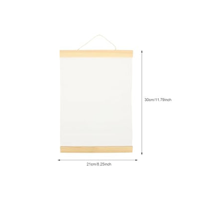 FAVOMOTO Ornament Frame White Blank Cotton Canvas Panels 3Pcs Wooden Framed Artist Canvas Board with Hanging Rope DIY Arts Accessory for Painting Acrylic Pouring Oil Paint Ornament Frames - size: 11.79 inches x 8.25 inches