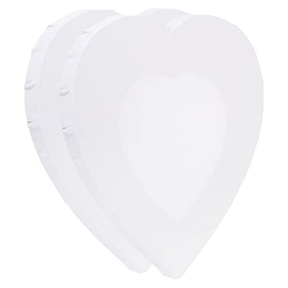 PATIKIL Paint Canvases Panel for Painting, 2 Pack 8x8 Inch Heart Shape Wood Frame Stretched Blank Art Board Panels for Acrylic, Oil, Tempera Painting, White - size: 8x8 Inch